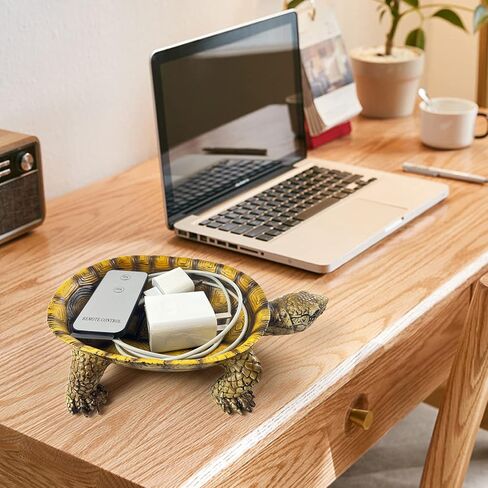 LIFFY Decorative Tray - Turtle Tray Decor - Resin Statue Decor - Desk Storage Tray for for Remote Controller, Keys, Phone, Jewelry in Kuwait