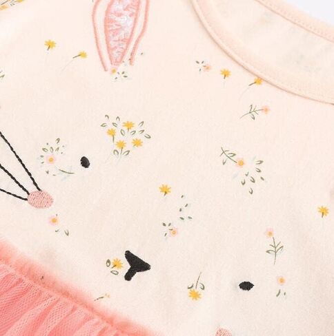 Little Girls Cotton Dresses Flutter Short Sleeve Summer Dress for 2-7 Years Old in Saudi Arabia