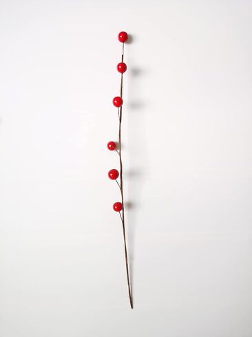 Suandsu 30 Pcs Artificial Berry Stems Holly Christmas Berries for Christmas Tree Decor DIY Xmas Wreath Craft 12.4'' Long in Kuwait