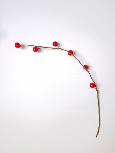 Suandsu 30 Pcs Artificial Berry Stems Holly Christmas Berries for Christmas Tree Decor DIY Xmas Wreath Craft 12.4'' Long in Kuwait