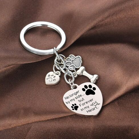 Nimteve Pet Keychain Paw Prints Keyring Pet Memorial Keyring Loss of Dog Gifts Dog Memorial Gifts Dog Pet Loss Sympathy Gifts Pet Remembrance Gift in Saudi Arabia