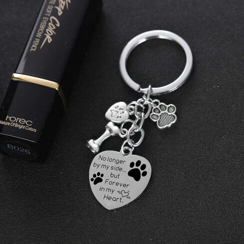 Nimteve Pet Keychain Paw Prints Keyring Pet Memorial Keyring Loss of Dog Gifts Dog Memorial Gifts Dog Pet Loss Sympathy Gifts Pet Remembrance Gift in Saudi Arabia