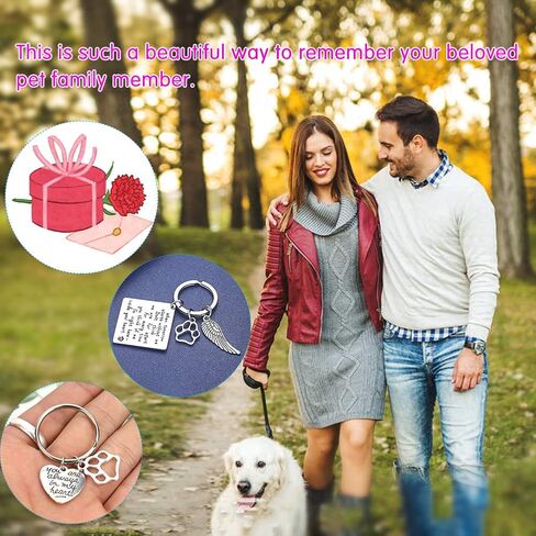 Oubaka Pet Memorial Keychain Gift - When Tomorrow Starts Without me Remembrance Keychain Pet Loss Sympathy Keychain Memorial Gift for Pet Owner Pet Lover in Saudi Arabia