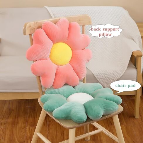 menoeceus زهرة على شكل وسادة رمي، الوسائد زهرة لطيف الوسائد الزخرفية رمي، وسادة زهرة وسادة الكلمة ساكورا وسادة القلب الوسائد الجمالية وسادة مقعد لغرفة النوم كرسي أريكة (13.5 "، الأخضر) in Kuwait