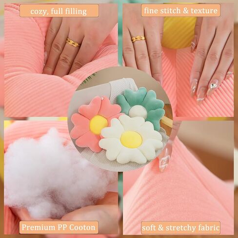 menoeceus زهرة على شكل وسادة رمي، الوسائد زهرة لطيف الوسائد الزخرفية رمي، وسادة زهرة وسادة الكلمة ساكورا وسادة القلب الوسائد الجمالية وسادة مقعد لغرفة النوم كرسي أريكة (13.5 "، الأخضر) in Kuwait