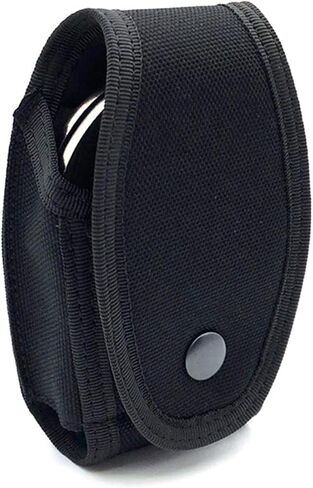 حافظة أصفاد Linzze مع مشبك أصفاد لإنفاذ القانون وحامل حزام بحلقة وحافظة لحزام الخدمة مادة النايلون الحجم القياسي (أسود) in Kuwait