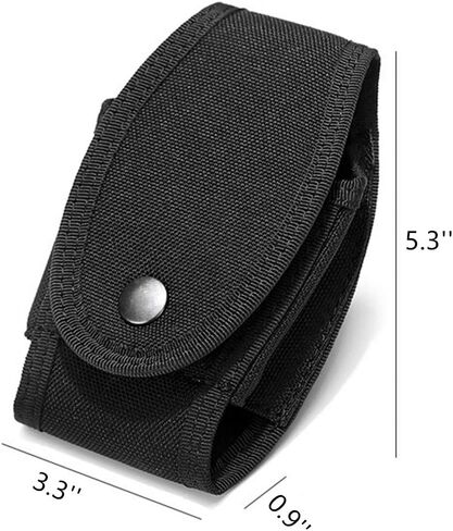 حافظة أصفاد Linzze مع مشبك أصفاد لإنفاذ القانون وحامل حزام بحلقة وحافظة لحزام الخدمة مادة النايلون الحجم القياسي (أسود) in Kuwait