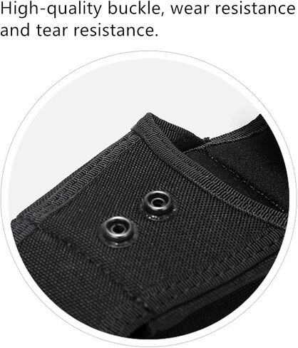 حافظة أصفاد Linzze مع مشبك أصفاد لإنفاذ القانون وحامل حزام بحلقة وحافظة لحزام الخدمة مادة النايلون الحجم القياسي (أسود) in Kuwait