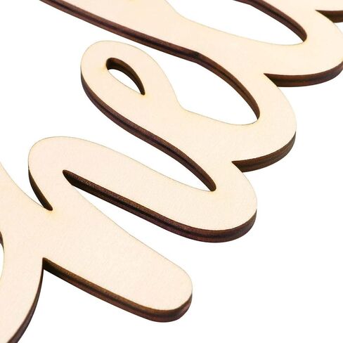 2pcs Hello Wood Signs Cutouts Wooden Letter Signs DIY Block Words Decorative Signs for Wreath Home Door Wall Art Decorations, 10x4.25 in in Saudi Arabia