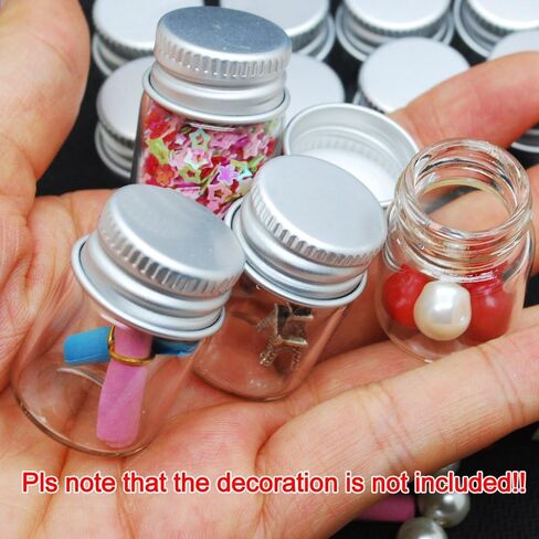 Dowonsol 12pcs 5ml Vials Clear Glass Bottles Glass Bottle with Aluminum Screw Top Strong Cute Empty Sample Jars for Message Bottle, Samples, Scrap-Booking,Wedding Favors, Wedding Decorations in Saudi Arabia