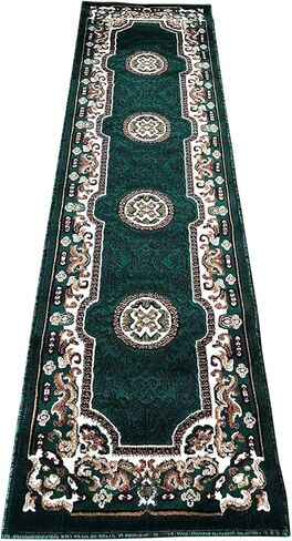 Kingdom Traditional Round Area Rug Beige Brown Ivory Design D123 (4 Feet X 4 Feet) in Saudi Arabia