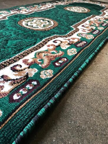 Kingdom Traditional Round Area Rug Beige Brown Ivory Design D123 (4 Feet X 4 Feet) in Saudi Arabia