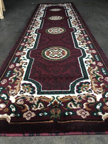 Kingdom Traditional Round Area Rug Beige Brown Ivory Design D123 (4 Feet X 4 Feet) in Kuwait