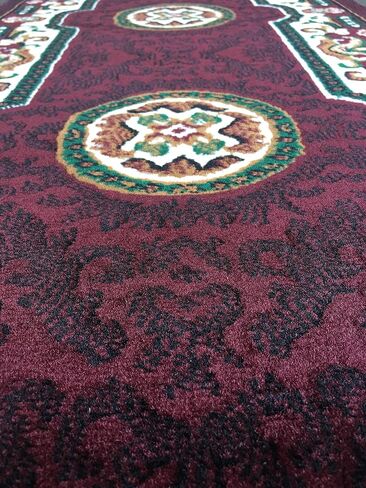 Kingdom Traditional Round Area Rug Beige Brown Ivory Design D123 (4 Feet X 4 Feet) in Kuwait