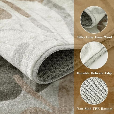 Wonnitar Leaf 2x3 Kitchen Rug,Small Bathroom Blue Rug,Washable Bedside Accent Mat,Monstera Plant Coastal Non-Shedding Soft Entryway Floor Carpet for Laundry Room Entrance Bath in Saudi Arabia