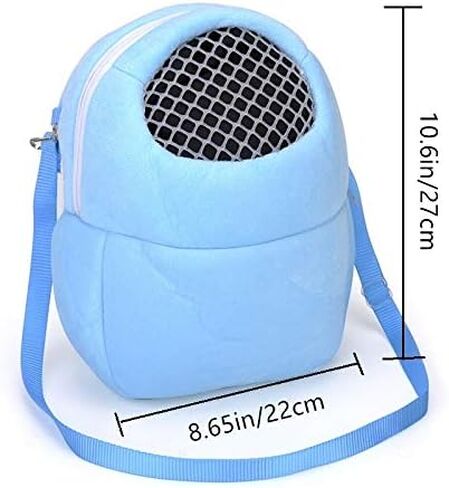 Hypeety Pet Carrier Bag Pet Sling Carrier Backpack Portable Travel Backpack Breathable Outgoing Bag bonding Pouch for Small Pets Hedgehog Hamsters Sugar Glider Chinchilla Guinea Pig (Blue) in Saudi Arabia