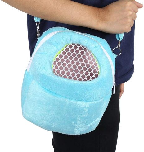 Hypeety Pet Carrier Bag Pet Sling Carrier Backpack Portable Travel Backpack Breathable Outgoing Bag bonding Pouch for Small Pets Hedgehog Hamsters Sugar Glider Chinchilla Guinea Pig (Blue) in Saudi Arabia