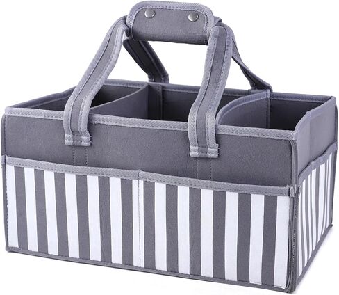 منظم حفاضات الأطفال من كلير وورلد - منظم حفاضات لتغيير الطاولة والسيارة، صندوق تخزين محمول لغرف الأطفال رائع لتخزين الحفاضات والزجاجات وألعاب الأطفال in Kuwait