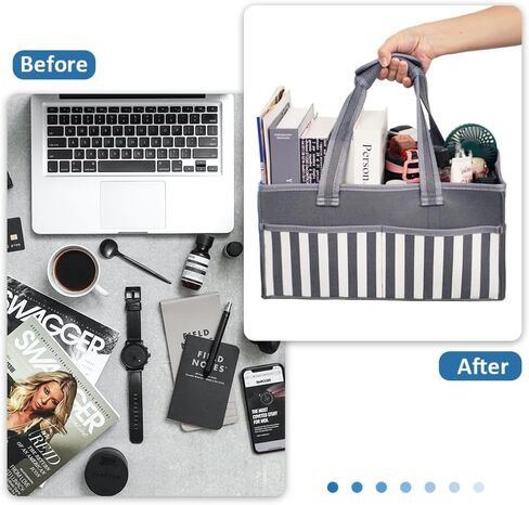 منظم حفاضات الأطفال من كلير وورلد - منظم حفاضات لتغيير الطاولة والسيارة، صندوق تخزين محمول لغرف الأطفال رائع لتخزين الحفاضات والزجاجات وألعاب الأطفال in Kuwait