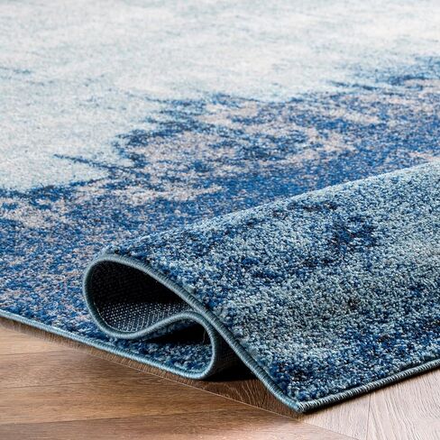 سجادة منطقة الشلال المجردة من nuLOOM Alayna، 5x7، أزرق in Kuwait