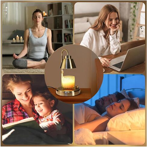 مصباح تدفئة الشموع من دورافو مع مؤقت، سخان مصباح شمعة خافت مع ارتفاع قابل للتعديل مناسب للشموع الكبيرة مع لمبات 2 * 50 وات، هدايا رائعة لتدفئة المنزل لديكور المنزل (الشمعة غير متضمنة) in Kuwait