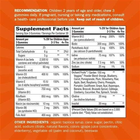 Nature's Way Alive! Children's Premium Gummy Multivitamin, Fruit and Veggie Blend (150mg per Serving), Gluten Free, Made with Pectin, 90 Gummies, Pack of 2 in Saudi Arabia