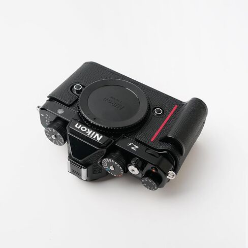 كاميرا نصف حافظة جلدية أصلية متخصصة لكاميرا Nikon Zf 【مصنوعة يدويًا بواسطة Iborrys】 طبقة علوية من جلد البقر + لوحة قاعدة معدنية + تصميم ساق اليد 3 في 1 (أسود) in Kuwait