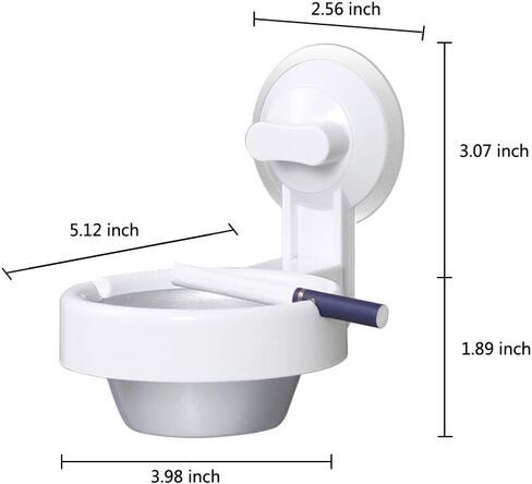 ليترتون منفضة سجائر للحمام تثبت على الحائط مع كوب شفط وصندوق سجائر معلق للحمام والمطبخ in Kuwait