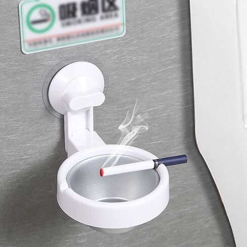 ليترتون منفضة سجائر للحمام تثبت على الحائط مع كوب شفط وصندوق سجائر معلق للحمام والمطبخ in Kuwait