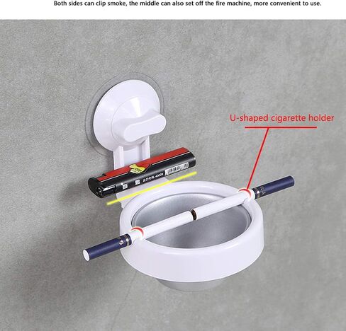 ليترتون منفضة سجائر للحمام تثبت على الحائط مع كوب شفط وصندوق سجائر معلق للحمام والمطبخ in Kuwait