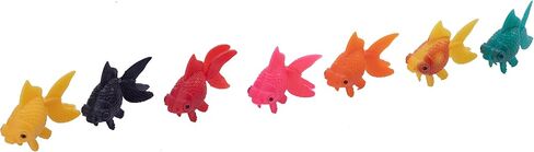 Taponukea 64 Pieces Fake Fish Plastic Fish Aquarium Moving Fishes Colorful Floating Goldfish Artificial Fish Toy Ornament Decorations for Aquarium Tank in Kuwait