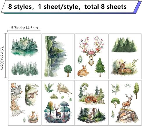 CRASPIRE 8 Sheets 8 Styles Bird Window Stickers Stickers Animals Leaf Window Clings Wall Decor Decals for Classroom Bedroom Living Room Window Stairway Showcase Home Decorations in Saudi Arabia