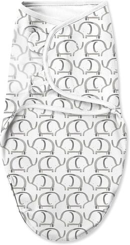 SwaddleMe Luxe Easy Change Swaddle، Ellie Elephant/Triangle Gray، صغير/متوسط ​​(0-3 أشهر) in Kuwait