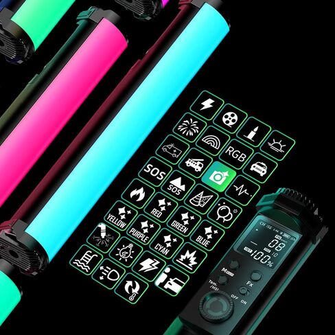 يونغنو عصا اضاءة فيديو LED محمولة باليد من واي ان 30 سوفت بالوان RGB كاملة 2000-10000 كلفن مع بطارية مدمجة قابلة لاعادة الشحن و31 وضع مشهد خاص in Kuwait