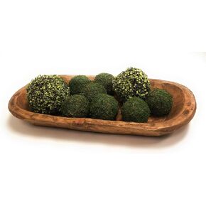 وعاء عجينة ويستون الخشبي المزخرف مقاس 20 بوصة - 22 بوصة - وعاء ريفي بني للمزرعة - ذا ويستون in Kuwait