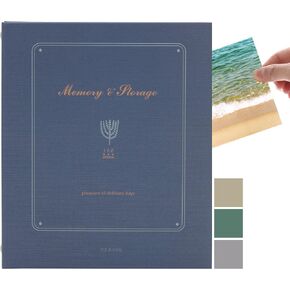 B FANCY 160 Pockets Hard Cover Classic Photo Album with Individual Transparent Case & Slip-in 4x6 Frame for Postcard Display Baby Book Wedding Photo Storage Christmas Gift Navy in Saudi Arabia