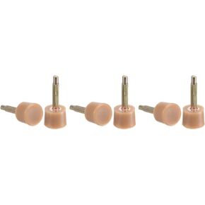 HARFINGTON 3 Pairs TPU High Heel Tips Shoes Replacement Tap Caps for Women High Heel Shoes 2.4mm Pin, 8mm Round Shape Heel Repair Caps, Transparent