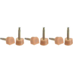 HARFINGTON 3 Pairs TPU High Heel Tips Shoes Replacement Tap Caps for Women High Heel Shoes 2.4mm Pin, 12x12mm U-Shape Heel Repair Caps, Beige in Kuwait