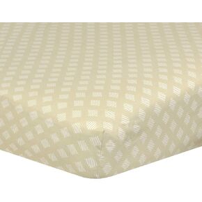 Just Born Boys and Girls Newborn Infant Baby Toddler Nursery Sateen Cotton Bedding Fitted Crib Sheet, Beige, One Size in Saudi Arabia