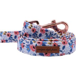 Unique style paws Pink Green Grid Dog Leash Matching Classical Collar for Small Medium Large Boys Girls Dogs and Cats-M