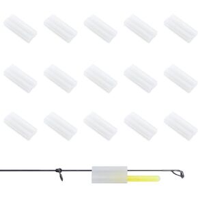 MEEYO 30pcs Fishing Glow Stick Clips Fishing Tube Connectors Rod Tip Glow Fluorescent Sticks Clip Holder for Rod Top Glow Stick Fixed in Kuwait