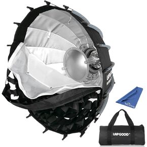 LAPGOOD 31.5"/80cm Softbox Beauty Dish with Grid and Double Soft Cloth Design - Bowens Mount Diffuser for Flash and Video Lights, Quick Setup, and Carrying Bag in Kuwait