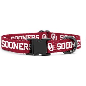 Oklahoma Sooners Collars and Leashes | Officially Licensed | Adjustable-Fits All Pets! (XS Collar)