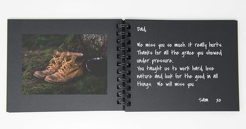 ألبوم سجل صور ، ألبوم إطار تذكاري ، 6 بوصة × 7.5 بوصة 90 صفحة سوداء ، هدية ألبوم صور للجناز، هدايا تذكارية ، كتاب احتفال الحياة التذكاري (BK) in Kuwait