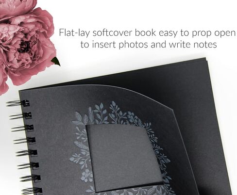 ألبوم سجل صور ، ألبوم إطار تذكاري ، 6 بوصة × 7.5 بوصة 90 صفحة سوداء ، هدية ألبوم صور للجناز، هدايا تذكارية ، كتاب احتفال الحياة التذكاري (BK) in Kuwait