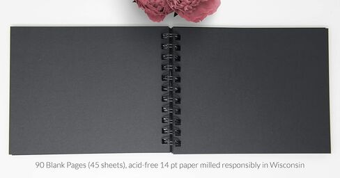 ألبوم سجل صور ، ألبوم إطار تذكاري ، 6 بوصة × 7.5 بوصة 90 صفحة سوداء ، هدية ألبوم صور للجناز، هدايا تذكارية ، كتاب احتفال الحياة التذكاري (BK) in Kuwait