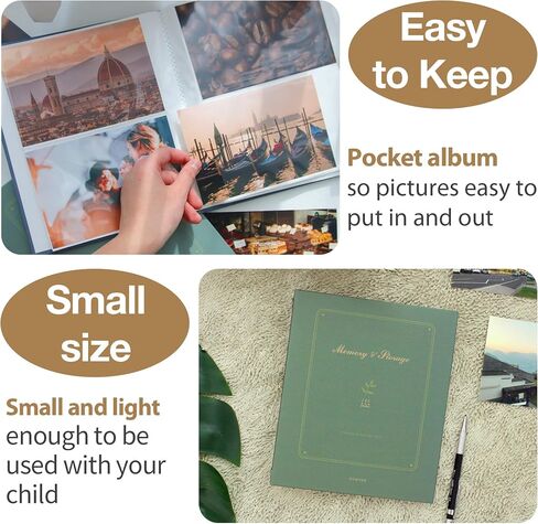 B FANCY 160 Pockets Hard Cover Classic Photo Album with Individual Transparent Case & Slip-in 4x6 Frame for Postcard Display Baby Book Wedding Photo Storage Christmas Gift Navy in Saudi Arabia