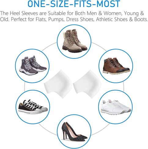 أكواب الكعب من Pinkiou لتخفيف الألم من جل السيليكون للكعب للنساء والرجال، واقيات الكعب زوج واحد مرطب لالتهاب اللفافة الأخمصية والبثور والقدم المتشققة in Kuwait