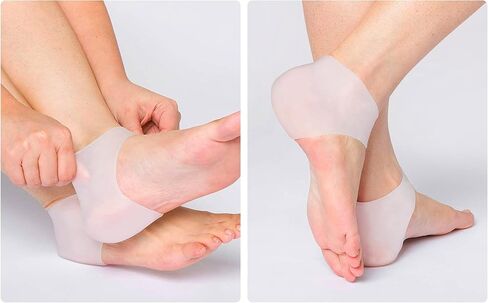 أكواب الكعب من Pinkiou لتخفيف الألم من جل السيليكون للكعب للنساء والرجال، واقيات الكعب زوج واحد مرطب لالتهاب اللفافة الأخمصية والبثور والقدم المتشققة in Kuwait
