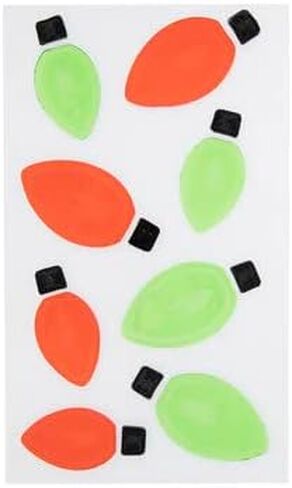 Christmas Lights Gel Window Clings – 16 Pieces in Saudi Arabia